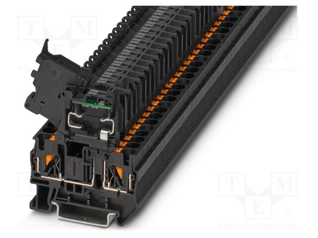 Splice terminal: rail; 6.3A; 250V; push-in; PA; L: 57.3mm; 0.2÷6mm2