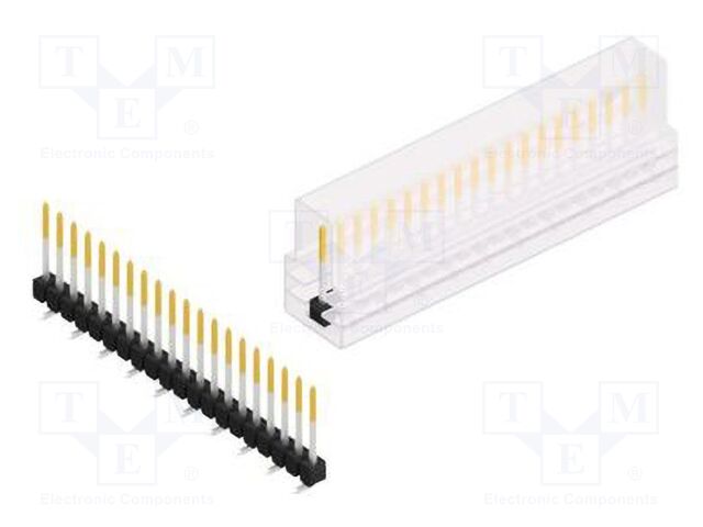 Connector: pin strips; pin header; male; PIN: 20; 2.54mm; SMT; 1x20