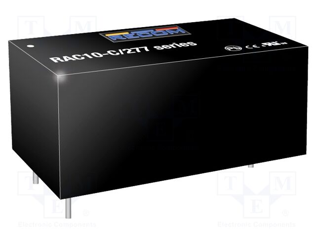 Converter: AC/DC; 10W; Uout: 15VDC; Iout: 670mA; 78%; Mounting: PCB