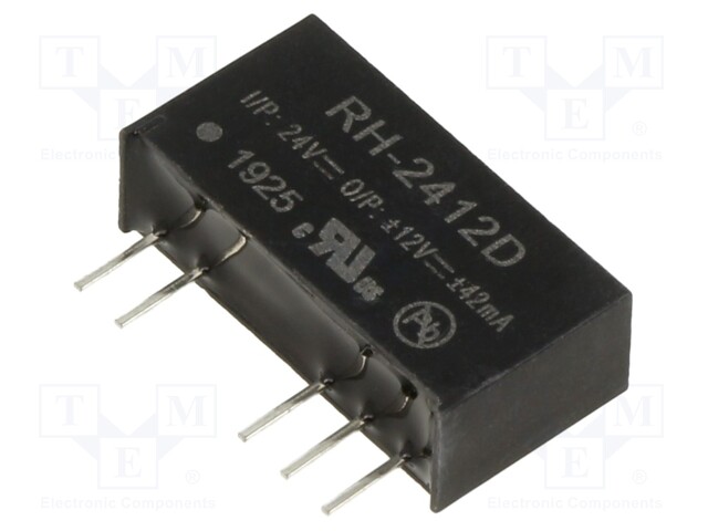 Converter: DC/DC; 1W; Uin: 21.6÷26.4V; Uout: 12VDC; Uout2: -12VDC