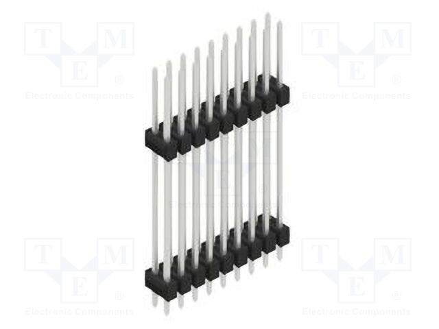 Connector: pin strips; pin header; male; PIN: 18; 2.54mm; THT; 2x9