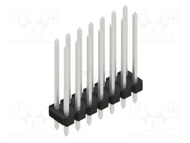Connector: pin strips; pin header; male; PIN: 14; 2.54mm; THT; 2x7
