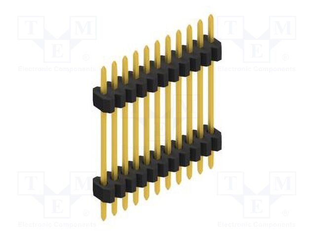 Connector: pin strips; pin header; male; PIN: 11; 1.27mm; THT; 1x11