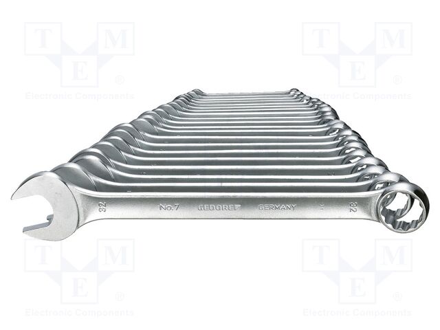 Wrench-set; combination spanner; Chrom-vanadium steel; 20pcs.