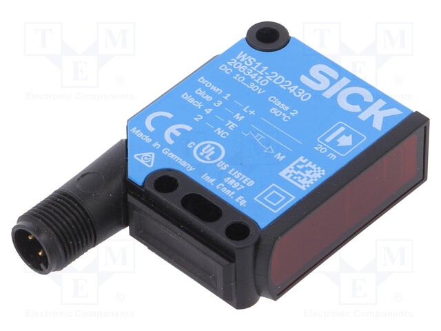 Sensor: photoelectric; Range: 0÷20m; NPN; DARK-ON,LIGHT-ON; 100mA