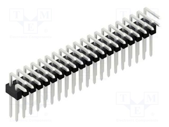Connector: pin strips; pin header; male; PIN: 40; 2.54mm; THT; 2x20