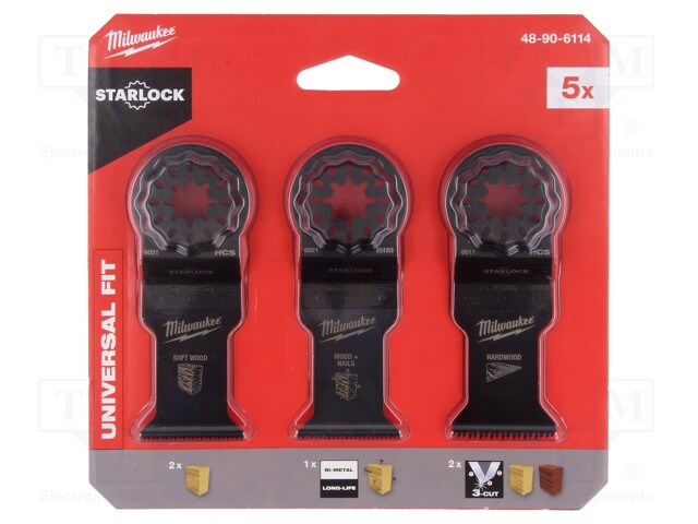 Saw blade set; for multitools,wood,metal; 5pcs.