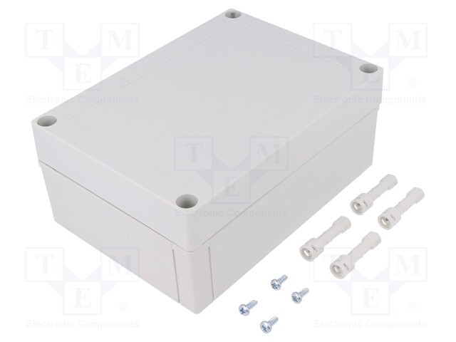 Enclosure: multipurpose; X: 130mm; Y: 180mm; Z: 75mm; MNX; grey; IK08