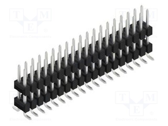 Connector: pin strips; pin header; male; PIN: 38; 2.54mm; SMT; 2x19
