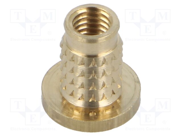 Threaded insert; brass; M5; BN: 37898; L: 10.1mm; MULTISERT®