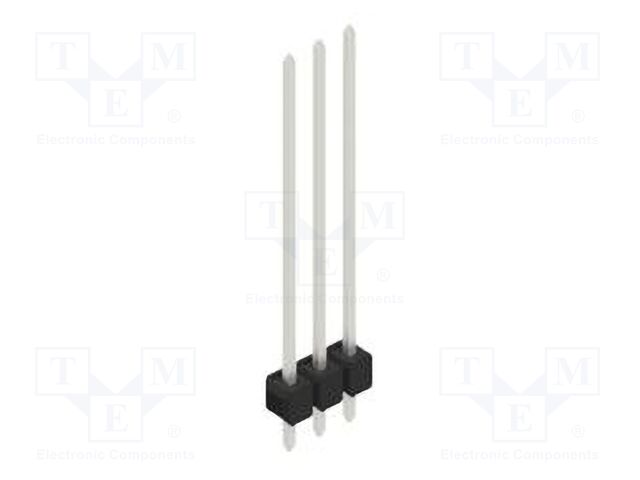 Connector: pin strips; pin header; male; PIN: 3; 2.54mm; THT; 1x3