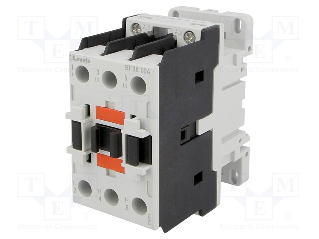 Contactor: 3-pole; NO x3; 110VAC; 38A; DIN; BF; screw terminals