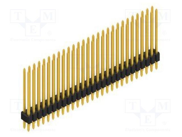 Connector: pin strips; pin header; male; PIN: 54; 1.27mm; THT; 2x27