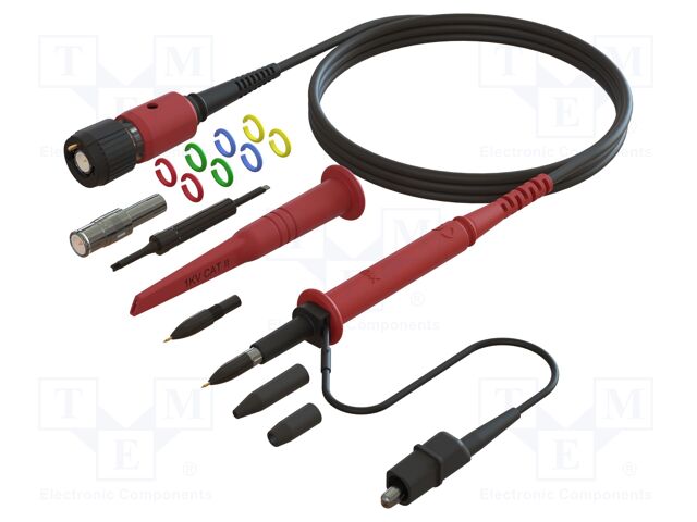 Probe: for oscilloscope; passive; 300MHz; 100: 1; 4kV; 1.2ns; 1.2m