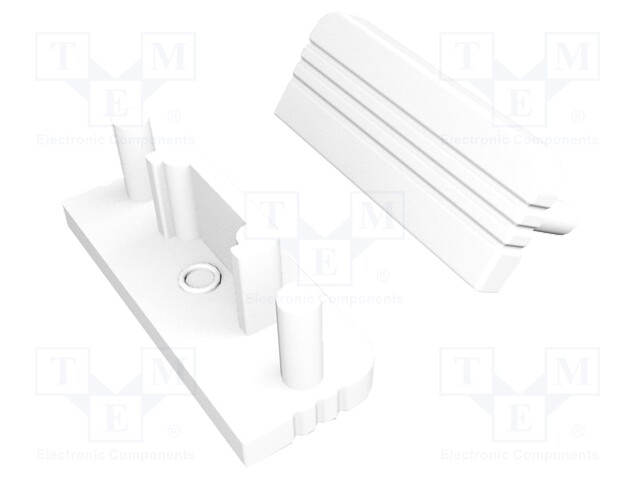 Cap for LED profiles; white; ABS; Application: SURFACE10