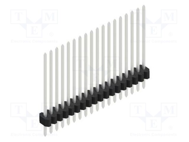 Connector: pin strips; pin header; male; PIN: 18; 1.27mm; THT; 1x18