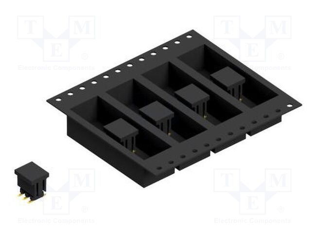 Connector: pin strips; pin header; male; PIN: 6; 2mm; SMT; 2x3; 100V