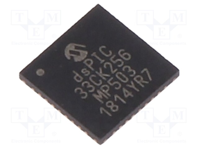 DsPIC microcontroller; SRAM: 24kB; Memory: 256kB; UQFN36; 3÷3.6VDC
