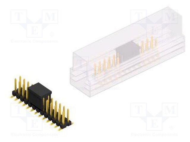Connector: pin strips; pin header; male; PIN: 26; 2.54mm; SMT; 2x13