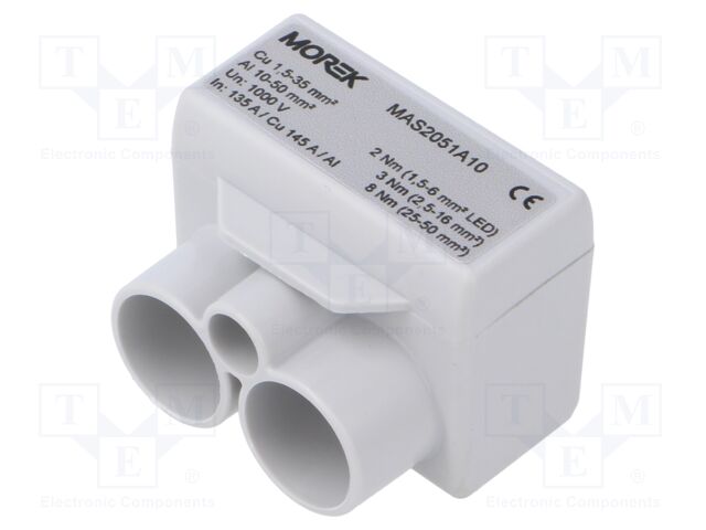 Splice terminal: distribution block; SLT50; 1kV; PIN: 3(2+1)