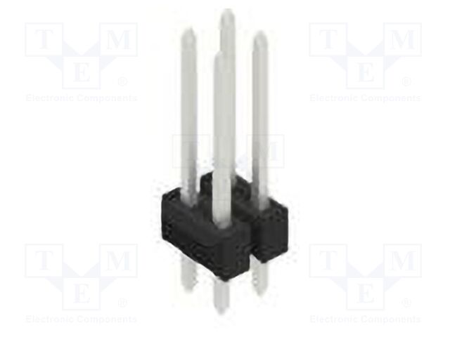 Connector: pin strips; pin header; male; PIN: 4; 2.54mm; THT; 2x2