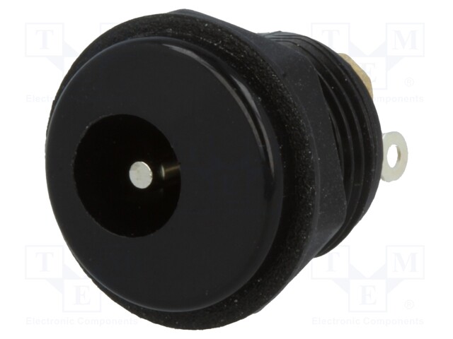 Socket; DC supply; male; 5,5/2,1mm; with on/off switch; soldering