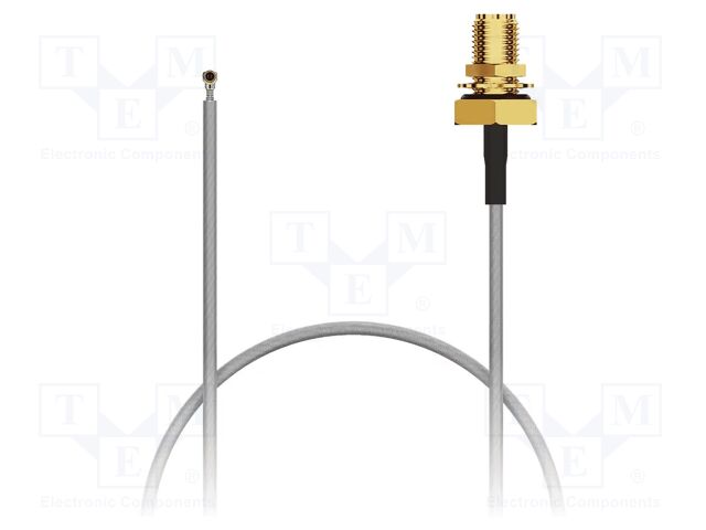 Cable; IPEX MHF 4L,SMA female; black; -40÷85°C; 0÷8GHz; 100mm; 50Ω