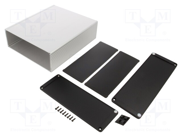 Enclosure: with panel; 1457U; X: 191mm; Y: 220mm; Z: 68mm; aluminium