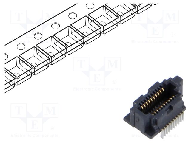 Connector: PCB to PCB; female; PIN: 10; 0.4mm; SS4; gold-plated; SMT