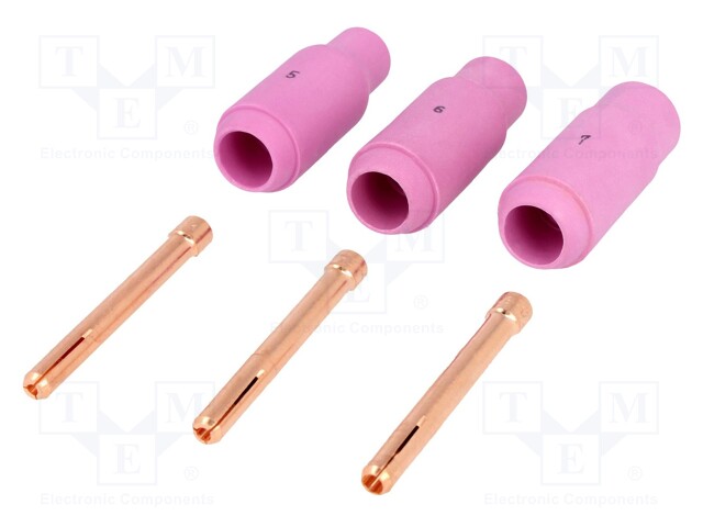 Spare part: TIG nozzles and sleeves set