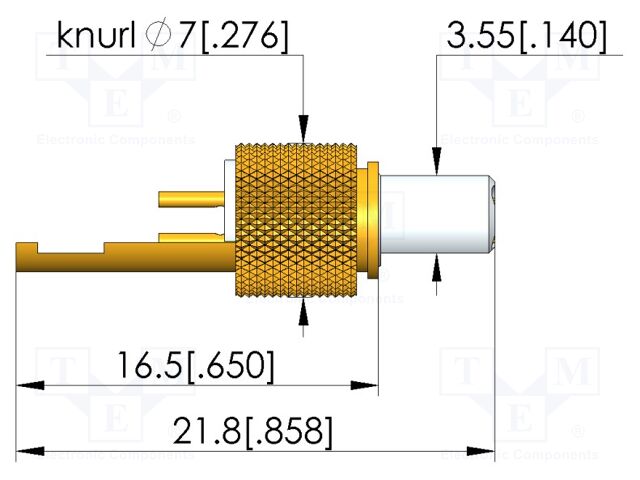 Test plug; HFS-821; 21.8mm; test needles; 100Ω; plug