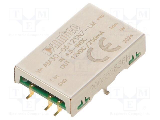 Converter: DC/DC; 3W; Uin: 4.5÷9V; 12VDC; Iout: 250mA; SMD; 3.5g