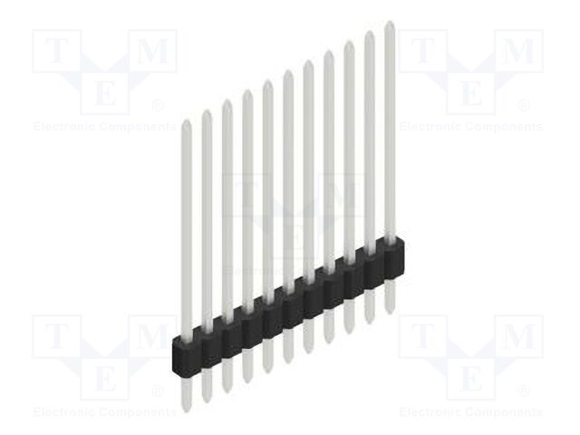 Connector: pin strips; pin header; male; PIN: 11; 1.27mm; THT; 1x11