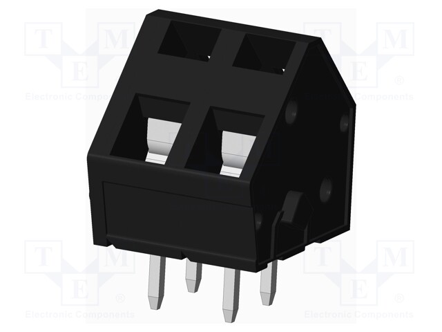 Connector: PCB terminal block; terminal; angled 45°; on PCBs