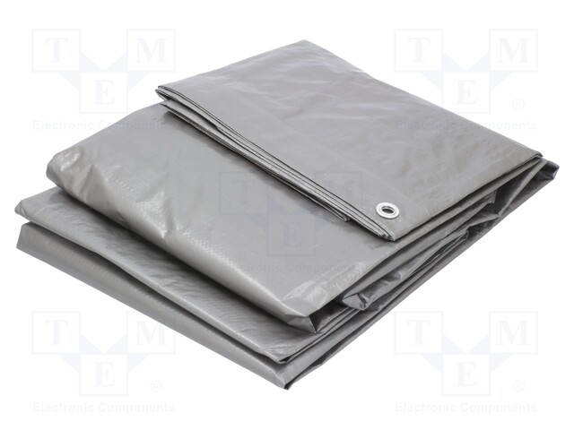 Tarpaulin; L: 12m; Width: 10m; PE; Colour: silver; 110g/m2