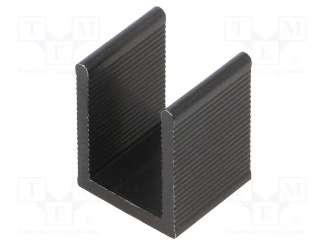Heatsink: extruded; U; SOT32,TO126; black; L: 11mm; W: 12mm; H: 15mm