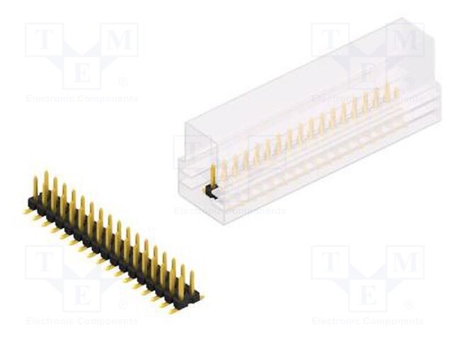 Connector: pin strips; pin header; male; PIN: 34; 2.54mm; SMT; 2x17