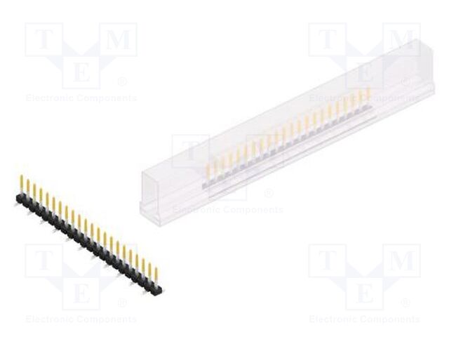 Connector: pin strips; pin header; male; PIN: 22; 2.54mm; SMT; 1x22