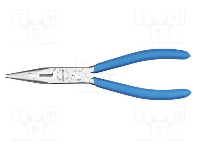 Pliers; half-rounded nose; induction hardened blades; universal