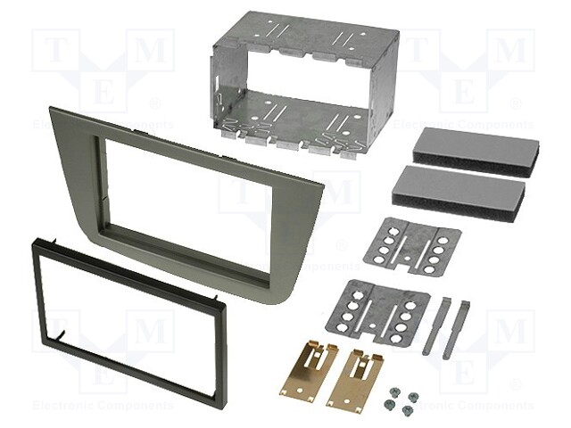 Radio mounting frame; Seat; 2 DIN; anthracite