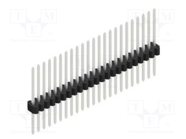 Connector: pin strips; pin header; male; PIN: 23; 1.27mm; THT; 1x23