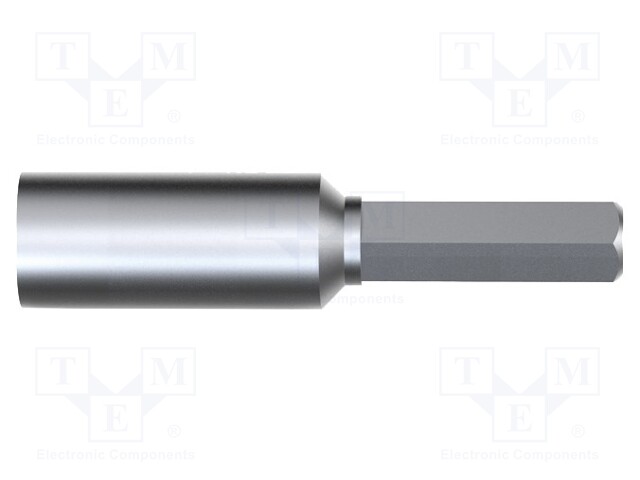 Screwdriver bit; hex socket; Socket: HEX 1/8"; Overall len: 30mm