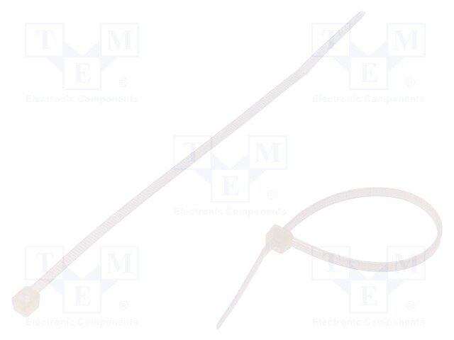 Cable tie; L: 300mm; W: 3.3mm; polyamide; 166N; natural; Ømax: 80mm
