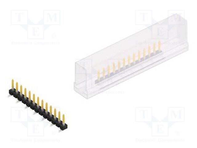 Connector: pin strips; pin header; male; PIN: 13; 2.54mm; SMT; 1x13