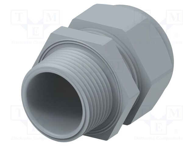 Cable gland; without nut; NPT1"; IP68; Mat: polyamide; grey