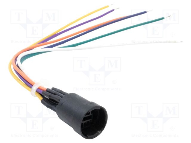 Contact block; Leads: cables; 140mm; PVP; Body dim: Ø14x17.1mm