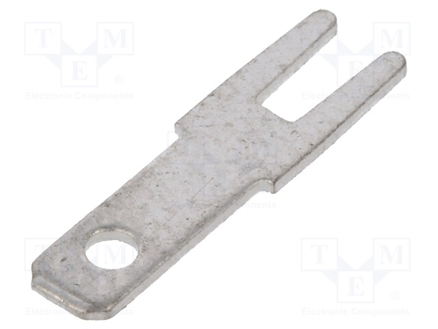 Terminal: flat; 2.8mm; 0.5mm; male; THT; Overall len: 13mm; straight
