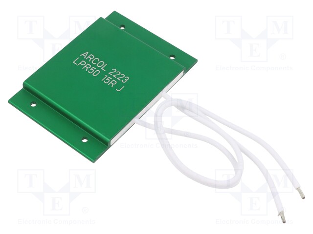 Resistor: wire-wound; screw; 15Ω; 50W; ±5%; 50x75x5.7mm