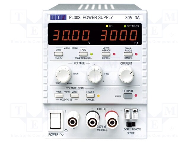 Power supply: laboratory; Channels: 1; 0÷30VDC; 0÷3A; Plug: EU,UK