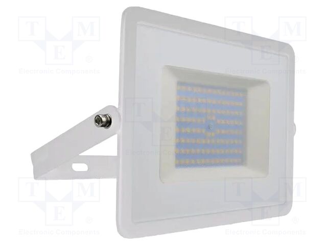 Lamp: LED flood light; 100W; 230VAC; white cold; 100°; 6500K; IP65